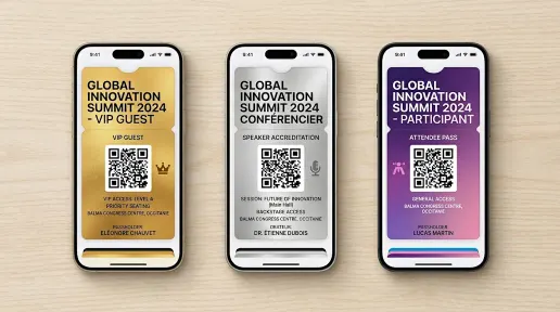 Invitation VIP et accès événementiel dans Google Wallet - pass personnalisé aux couleurs de l'événement