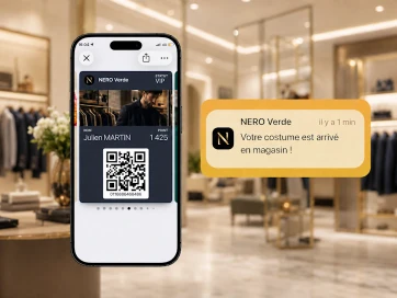 Bon Click and Collect dans le Wallet mobile - notification push dès que la commande est prête en magasin