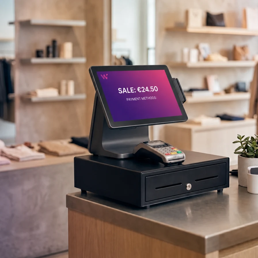 POS system connected to Walleett