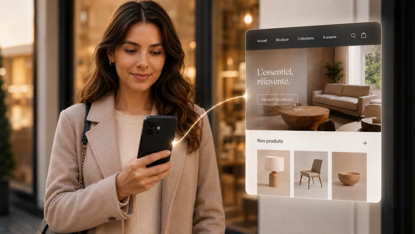 Notification push Wallet générant du trafic vers le site en ligne