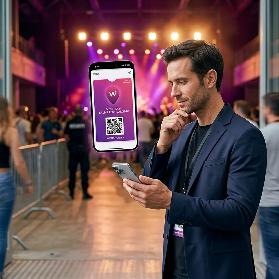 Billet événementiel dématérialisé dans Apple Wallet - QR code valide hors connexion, révocable à distance